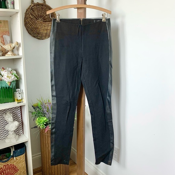 J Crew Leather Stripe Pixie Pant Black - Picture 9 of 15